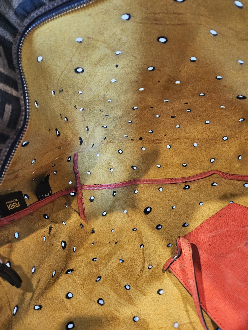 Fendi Perforated Zucca Spalmati Roll Tote - Picture 11 of 11